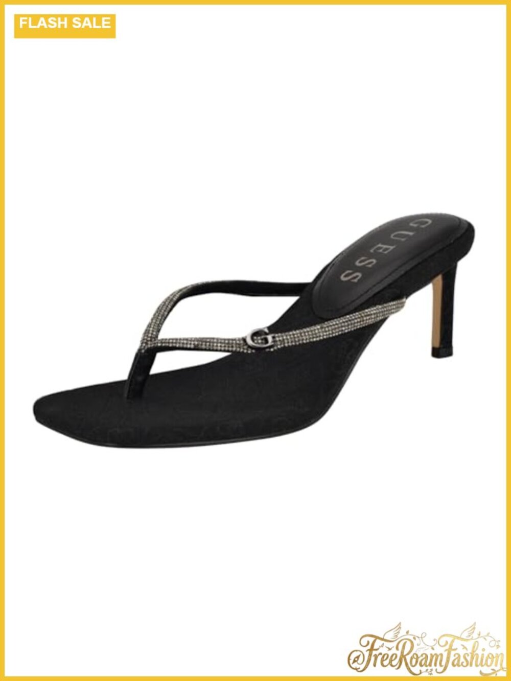 Faux-Leather Stiletto Heeled Sandals with Square Open Toe